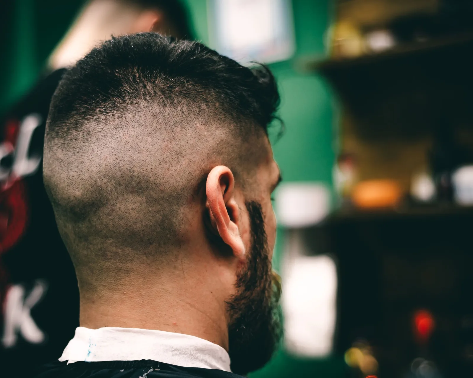 The back of a head showing a fresh skin fade