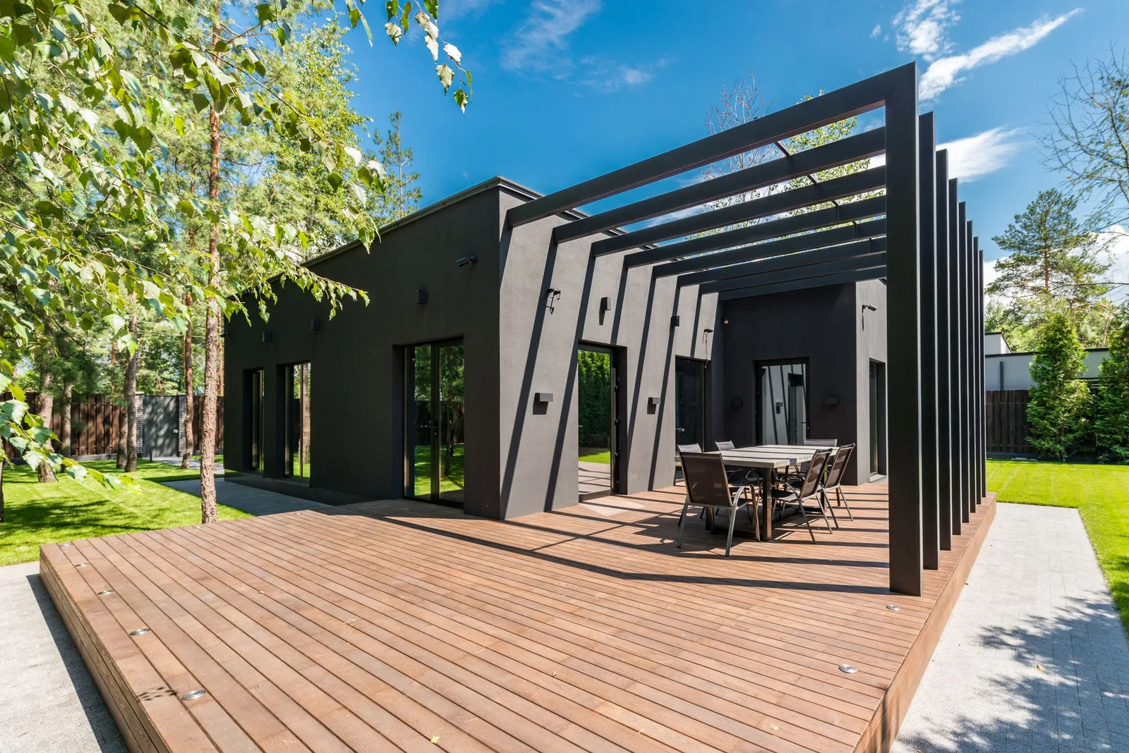 A new timber deck and pergola