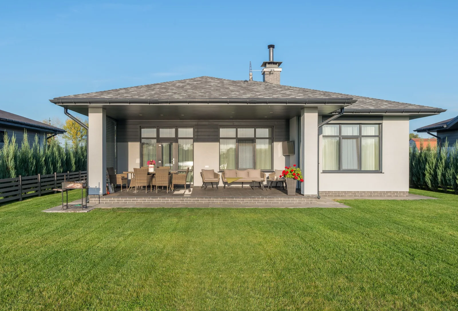 The same kind of yard finished, lush and tidy